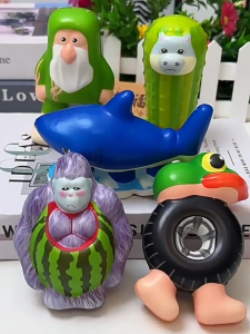 Mainan Squishy AI 山海经捏捏乐 Brain Rot Cute Squishy Toy 可爱减压解压玩具 Stress Relief Toys Soft Finger Press