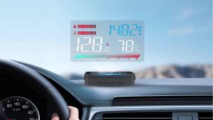 Digital Speedometer P16 OBD2 HUD TFT LCD Color Screen Head Up Display RPM Voltage Turbo Pressure Oil Temp Time Gauge For Cars