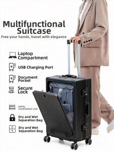 MANLVSHI | Vali Du Lịch Đa Năng Kéo Tay 20 inch