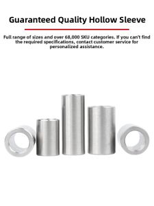 Extended Hollow 304 Stainless Steel Cylinder Tube Bearing Sleeve M6-M14 for Hardware Tools Fasteners Bolts Cylindrical Steel Sleeves