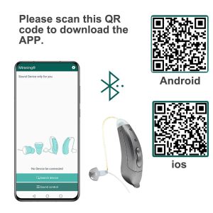 10 Channels Bluetooth Digital Hearing Aids Smart Sound Amplifiers Programmable Wireless App Sound Assist Aid for Adults and Seniors SF101