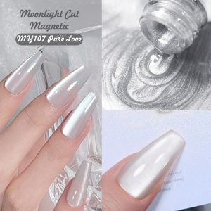 BORN PRETTY White Moonlight Cat Magnetic Eye Gel Polish 10ml Semi Permanent Glitter Magnetic Gel UV/LED Soak Off Varnish Salon
