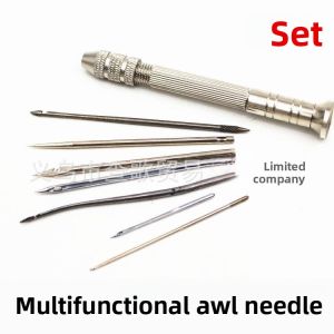 Leather Sewing Aid Tool DIY Hand Sewing Machine Straight Hook Bent Hook Tapered Needle Shoe Repairing Leather Crafting