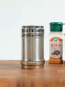 SK-C1265 Tempat Bumbu Dapur Stainless Tutup Putar Serbaguna / Tempat Merica Gula Lada / Wadah Garam