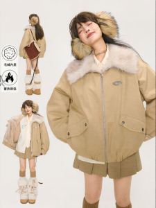 Keiko | Áo Khoác Dày Có Cổ Lông Stylish Quilted Cho Mùa Đông