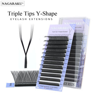 NAGARAKU Three Split Tips Triple Top YY Shape Interlaced Root Eyelash Extensions
