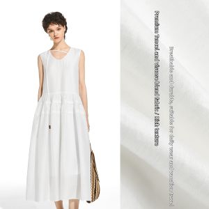 BEIQIANI | Lightweight Summer Maxi Dress A-line Sleeveless Round Neck Pleated