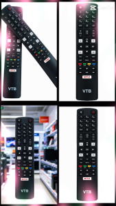 Điều khiển Tivi VTB Smart nút Netflix / Remote điều khiển Tivi VTB Smart chính hãng