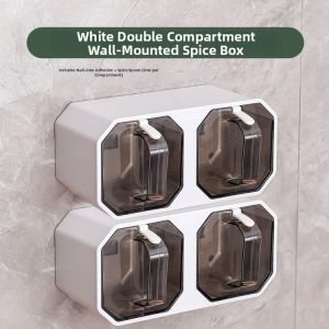 Wall-Mounted Storage Home Condiment Set Spice Jars