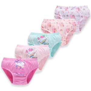 5/20 Pieces Girls Cotton Panties Cartoon Unicorn Cute Pets Cartoon Print Children Triangle Underwear Soft Baby Girls Briefs