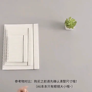 A4/B5/A5/A6 80Sheets Transparent Cover Spring Notebook Line/Blank/Grid Notepad Refillable Notebook