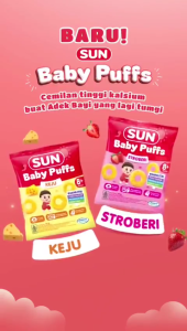 SUN Baby Puffs 10gr Grosir 1 Dus isi 10 renceng / 60 pcs | Snack Bayi MPASI