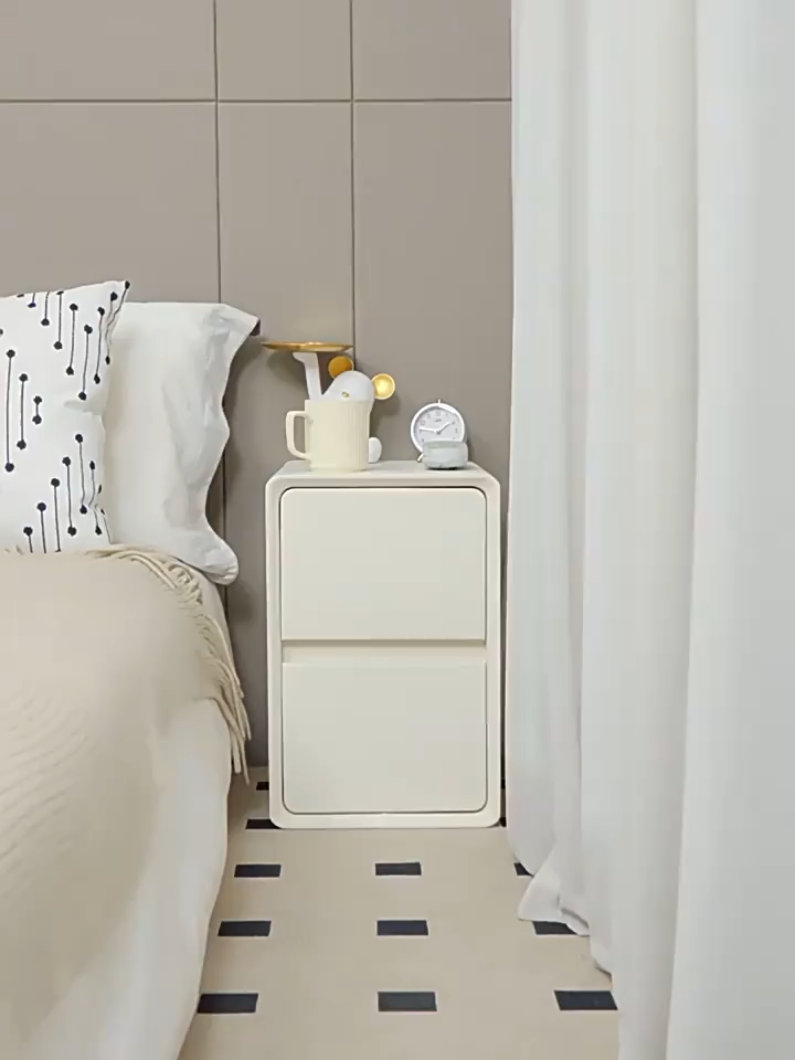 Home Bedroom Bedside Table/Side Table/Storage Unit–Ultra-Narrow Gap Cabinet(No installation)