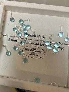 925 Silver Blue Gem round Bead Earrings Womens Anti-Loss Simple Design Fashionable Jewelry Ear Decorations