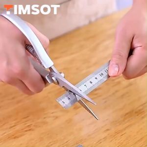 TIMSOT Powerful Stainless Steel Kitchen Scissors Home-use Multi-purpose heavy duty bone cutting bottle Cooking Shears