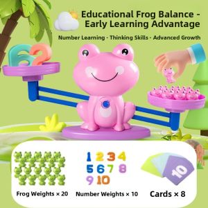 MONLEYTA | Interactive Frog Scale Toy For Kids Digital Learning Mind Training Parent-Child Interaction Boys Girls Aged 3 To 6 Years Old