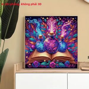 1 Mảnh 2D Flat Tranh Gắn Đá Họa Tiết Hoa Canvas Thủ Công Mỹ Nghệ Quà Tặng Không Khung Phong Cách Hiện Đại Ngày Lễ Trang Trí Tiệc