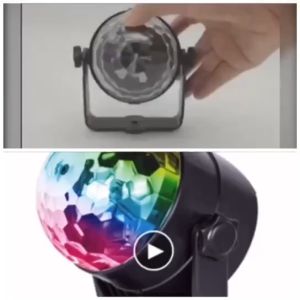 RBG Disco BallSound SENSOR Activated Party Lights with Remote Control Dj Lighting Strobe Lamp 7 Modes