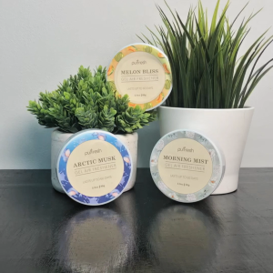 Purfresh Pop-Up Gel Air Freshener Long Lasting Fragrance for Homes Rooms Bathrooms Cars Offices Melon Musk Floral Fruity Fresh Refreshing 80 grams