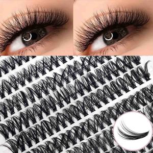 200 clusters of DIY segmented false eyelashes 9-16mm D curl thin and soft reusable suitable for any occasion