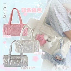 กระเป๋าสะพายไหล่ผู้หญิง Hisocute รุ่น Kawaii ลายผีเสื้อ กระเป๋าใส่ของแบบหนัง PU ทรงสี่เหลี่ยม กระเป๋าสะพายไหล่แบบลำลอง