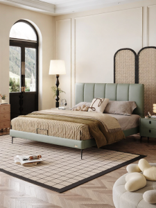 Minimalist Modern Italian Thin Bedhead Double Bed