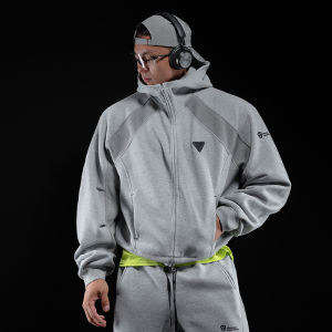 Monster Guardians Brave Series Fleece Lined Loose Mens Sportswear Hoodie And Pants Set for Autumn And Winter Casual Wear