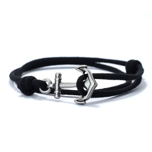 New Minimalist Men Bracelet Handmade Sliding Adjustable Nautical Braslet 3mm Thin Marine String Braclet Stainless Steel Pulseria