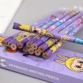 12pcs/Box Cartoon Labubu Pencil Writing Drawing Sketch Student Stationery HB Rubber Pencil Cartoon Student Stationery Prizes. 
