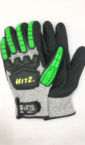 1 Pair HITZ G7 Anti Cut Impact Gloves/Anti Slip Safety Glove Gloves/護手套/黑手套