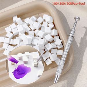 100/300/500Pcs Soft Sponges with Grabbing Pen for Ombre and Aura Nail Art  Professional Manicure Nail Art Tools Accesories