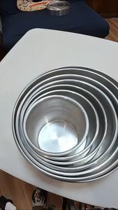 JCF KITCHEN STORE | Heavy Duty Cake Pan - 4 inches height | 0.4 Gauge Thickness | High Grade Aluminum Baking Pan | Cake Molder Pan Set Sale | Baking Supplies and Equipment | Baking Trays and Pans | Cake Molder Round Pan | Aluminum Tray for Food