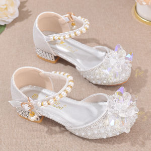 High Heels Princess Shoes for Performance and Formal Wear Silver-White