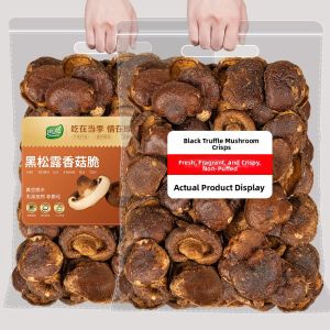 Black Truffle Mushroom Crisps 500g Instant Dry Frozen Non-Fried Mushroom Mushroom Mushroom Dry Fruit Vegetable Crisps Snacks