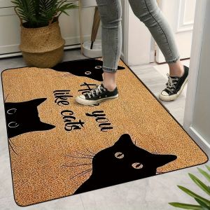 Cat-Pattern Rug For Absorbing Water At The Entrance Of Living Room Bedroom And Dining Room Comfortable Home Decor For The Feet