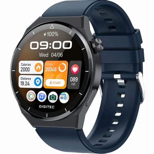 Jam tangan Pria Digitec Smartwatch LEGACY bulat tali rubber/silicon analog original
