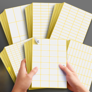 Matte Finish A5 Self-Adhesive Label Paper Handwritten Printable Name Number Stickers Portable Business Stationery Supplies