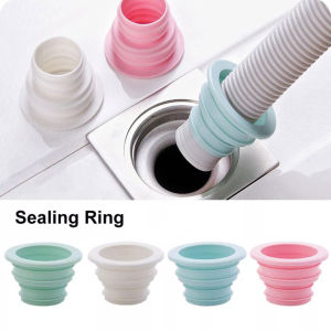 🔥1/4 PCS🔥Plastic Deodorant Wash Machine Pipe Connector Tools Lengthen Kitchen Sewer Seal Ring Pipe Deodorant Sealing Plug Drain Pipe Floor Drain Seal