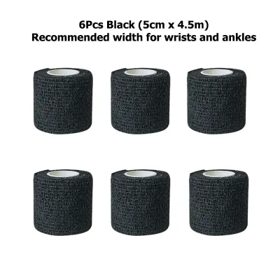 6 Pack Self Adhesive Bandage Wrap Breathable Elastic Non Woven Cohesive Bandage Tape for Athletic Sports Wrist Ankle