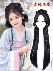 Integrated Ancient Chinese Costume Wig Full Set Hair Accessories Daily Hairstyle Bun Updo Hair Extension Pad for Easy Use