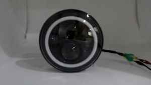 Cartools 7" Ultra COB LED Fog Light Projector Car White & Yellow Angel Eyes Halo Ring DRL Lamp 60W 3200LM 12V-24V 2Pcs