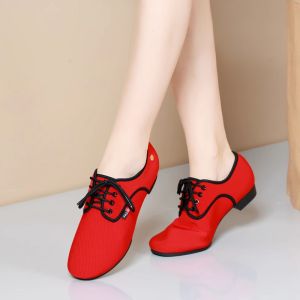 Ladies Flat Heels Oxford Cloth Shoes Dance Shoes Square Dance Soft Bottom Modern Dance Pair Dance