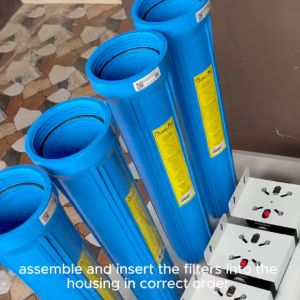 Water Filtration System Top Selling 4 Stages 20" Slim Type City Water Premium Set Up Complete Set of 1 Washable Filter 1 Sediment Filters and 1 Carbon Block 1 Disposable Granulated Carbon Different Variation