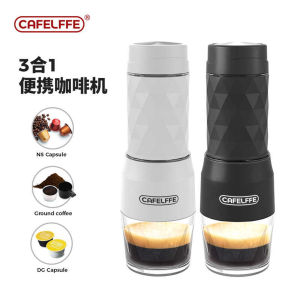 Portable Manual Italian Three-In-One Capsule Coffee Machine with Personal Coffee Cup Compact Home Use Espresso Pod Device