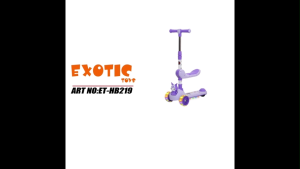 Skuter Kuromi Anak Exotic HB219 Scooter 2in1 Mode Duduk n Berdiri dengan Roda Lampu LED n Musik Lampu