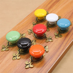 Colorful Cabinet Door Handle Modern Minimalist Light Luxury Kitchen Cabinet Wardrobe Drawer Black Single-hole Handle Furniture Handle 彩色柜门拉手 现代简约轻奢橱柜衣柜抽屉柜子黑色单孔拉手 家具把手 FUNIANQI