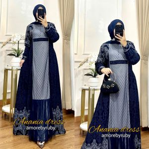 ANANIA DRESS/GAMIS ANANIA MIX TILLE DOT/AMORE BY RUBY