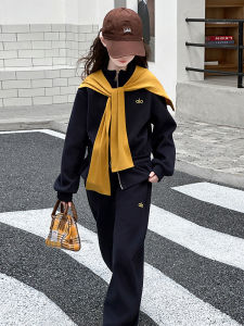 MPW | Girls Spring Autumn Fashionable Hoodie And Knife-Edge Pants Two-Piece Set Korean Style Casual Wear For Big Kids