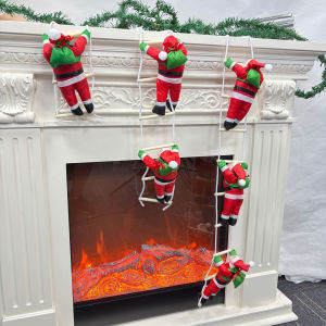 QIWEILANG | Atmosphere Creating Santa Climbing Ladder Christmas Tree Hanging Ornament