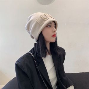หมวกไหมพรมถักมือสไตล์วินเทจสไตล์เกาหลี สำหรับผู้หญิงและผู้ชายในฤดูหนาว กันหนาว กันลมได้ กันแดดได้ หมวกไหมพรมแฟชั่น
